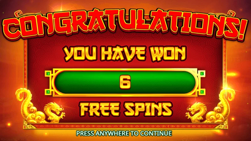 Caishen’s Cash Pots - 6 free spins in the round